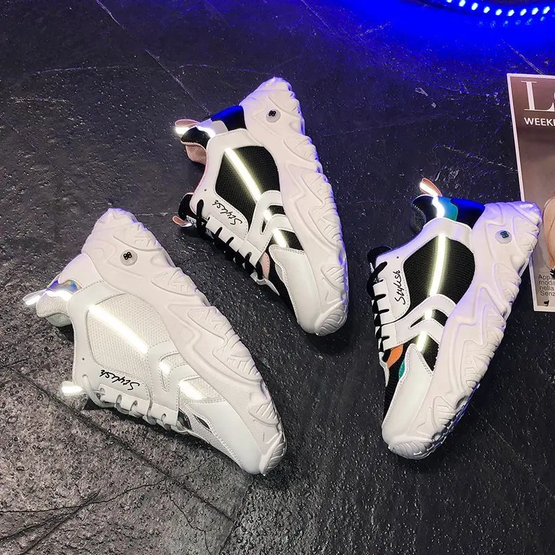 

Ladies Black Tennis Running Sneakers Rubber Cotton Fabric Patchwork Color Casual Sports Shoes