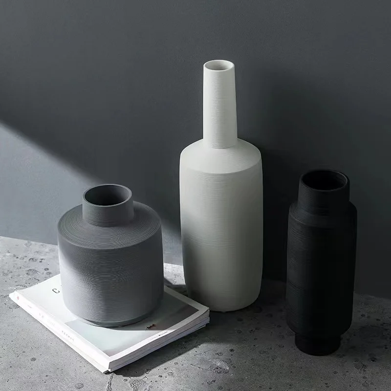 

2022 New Minimalist Style 3 Sets of Vases Decor Modern Ceramic Flower Vases