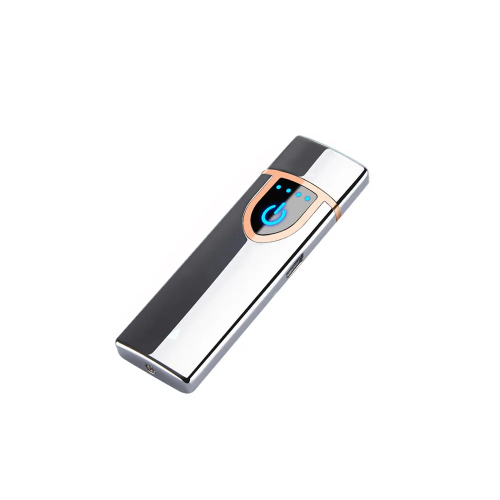 

Electronic New Arrival Cheapest Electric Lighter USB Rechargeable With Logo Customized Electric Lighter, Gold/blue/black/red/purple/silver