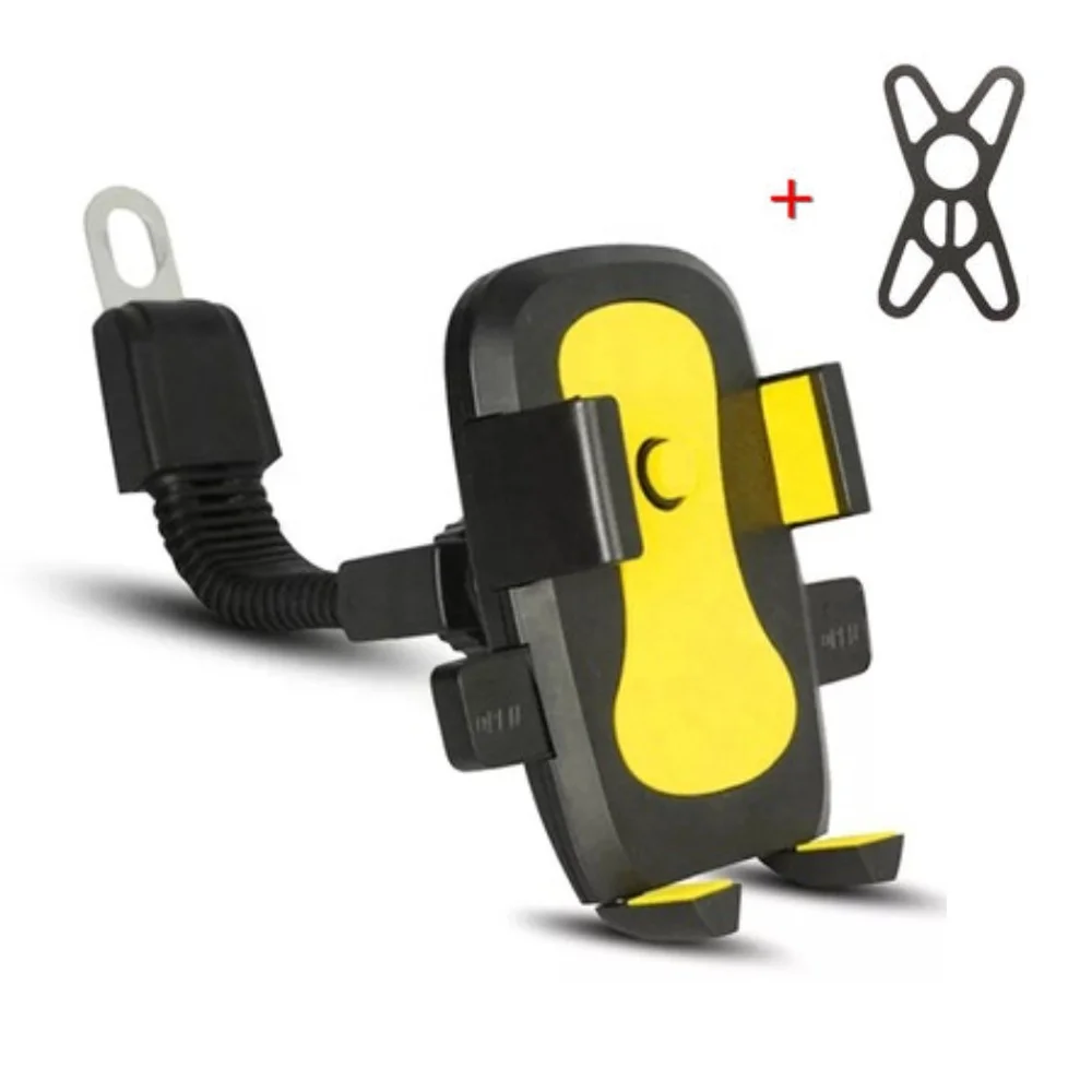 

Automatic Lock Universal Motorbike Motorcycle Rearview Mirror Mobile Phone GPS Navigator Mount Holder