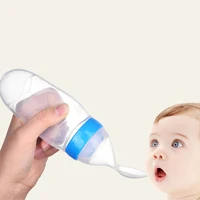 

New arrival 90ml Food Grade Silicone Baby Feeding Squeeze Feeder, Baby Food Feeder, Baby Bottle