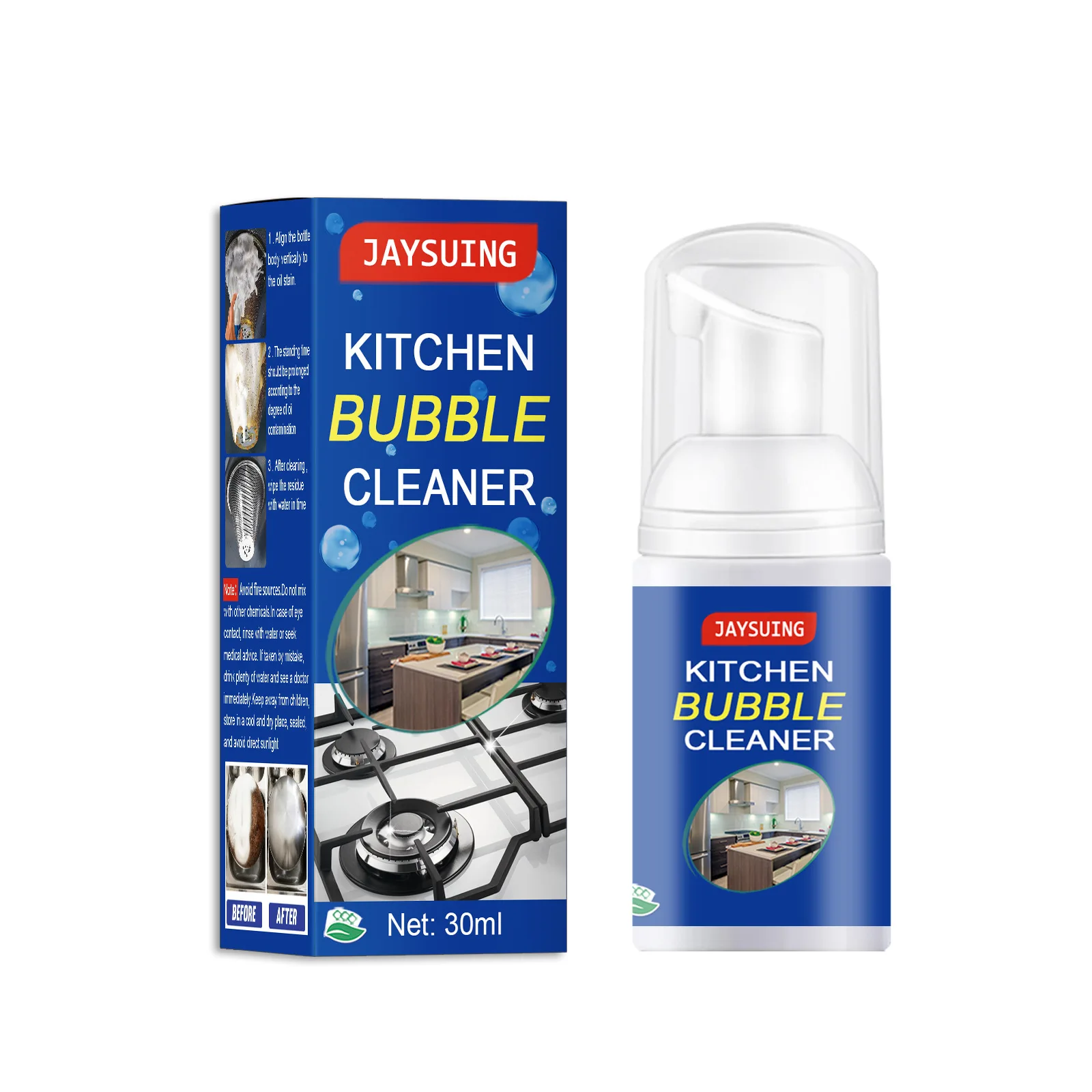 

Jaysuing Kitchen Cleaning Foam Multifunctional Household Kitchenware Stove Range Hood Heavy Oil EasyUse Cleaner Rust Remover