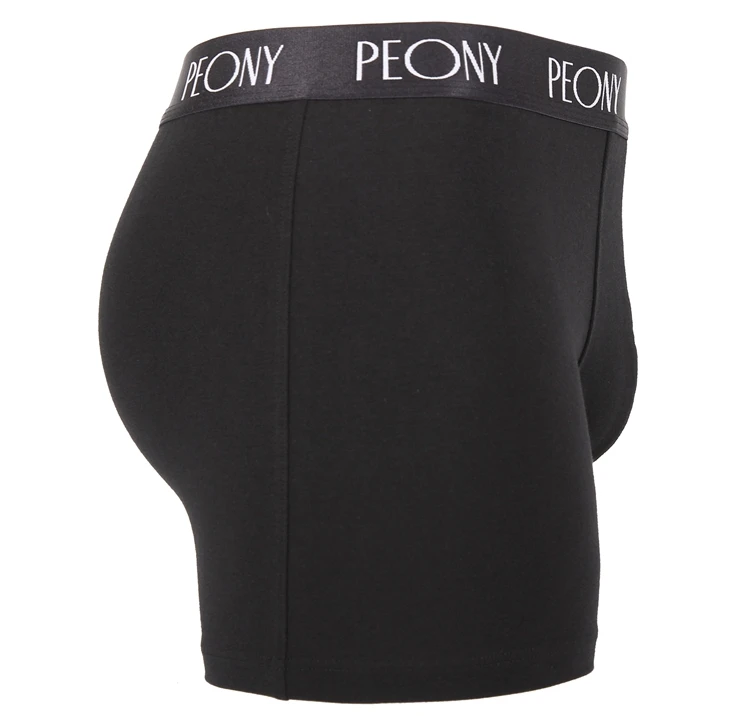 
Breathable elastic solid color boxer brief trunks bamboo underwear for men 