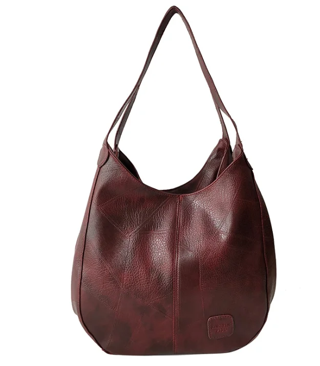 

Leather Handbag Shoulder Purse Satchel Tote Crossbody Bag, Brown, black, red, khaki