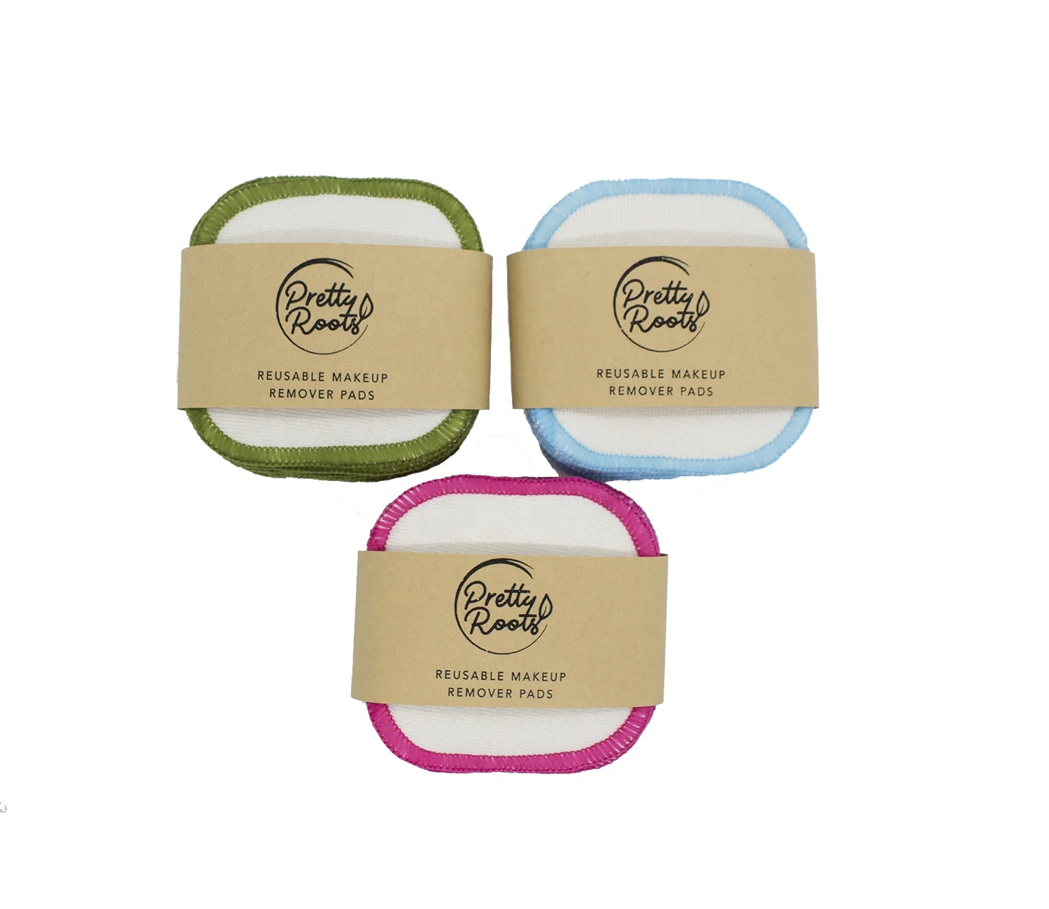 

Skin care biodegradable bamboo make up remover pads GOTS certificated cotton face cleansing makeup pads square