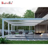 

Hight Quality China Aluminum Profile Pergola Gazebo With Adjustable Roof Louvers Outdoor Pergola