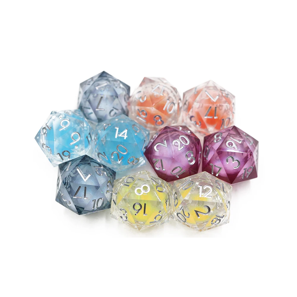 

New Style 30mm Oversize D20 Liquid Core Rpg Multicolored Dungeons and Dragons Polyhedral Dice