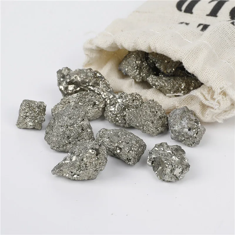 

Natural Pyrite Crystal Stone Small Chunks Bulk Healing Natural Raw Crystal Rough Stone