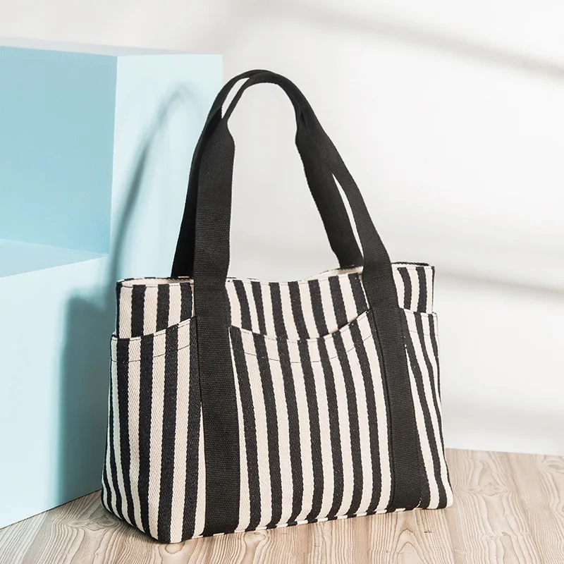 

tote bag shopping new 2021 handbags simple canvas handbag oxford crossbody shoulder bag large capacity tote bags, Khaki,black