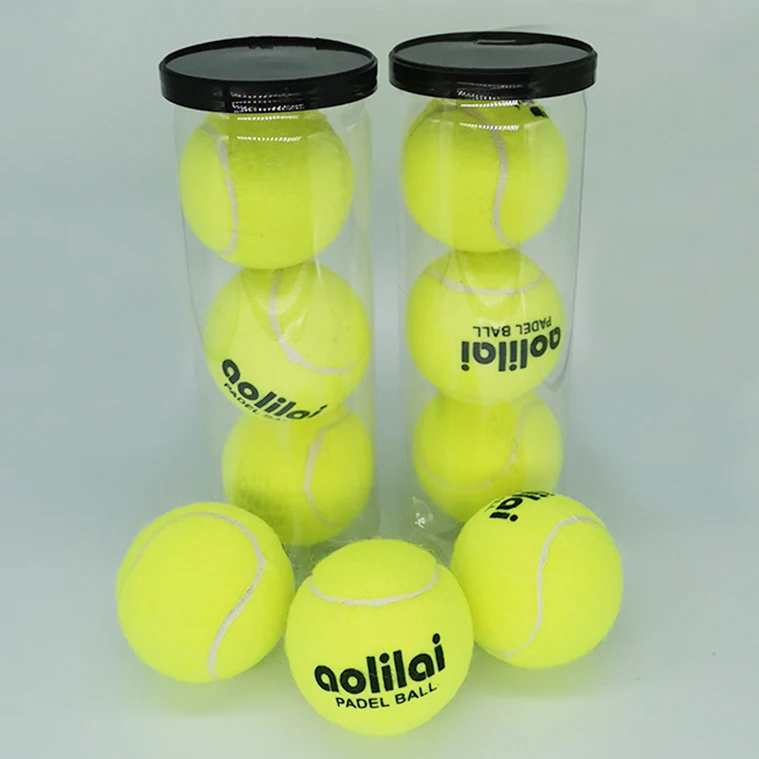 

Padel racket ball 45% wool padel tennis ball custom own brand padel ball for competition, Yellow