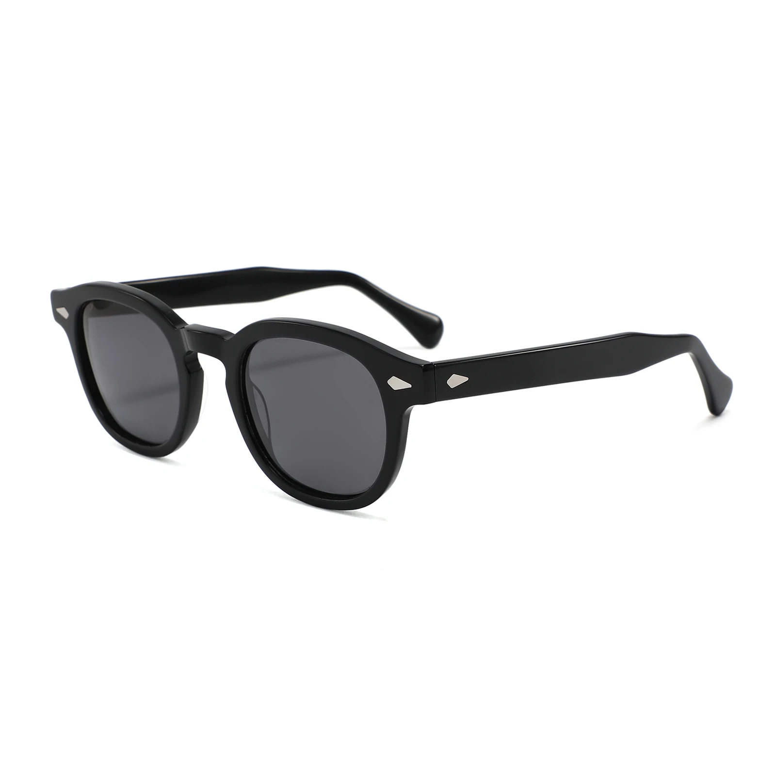 

Newest fashionable high quality acetate polarized round sunglasses for men women