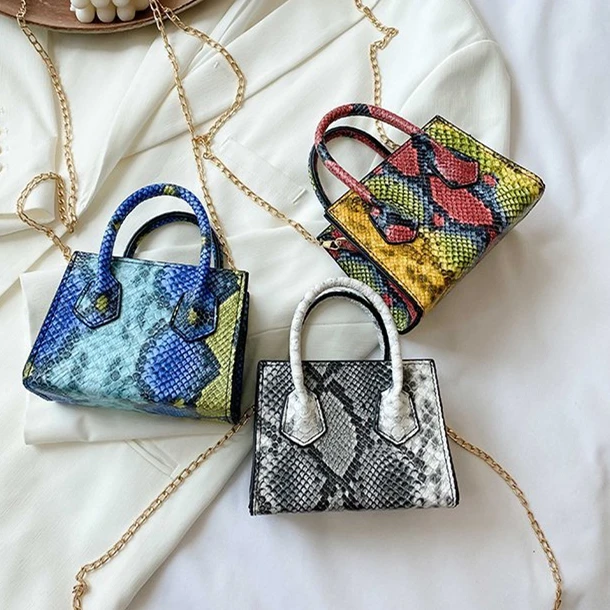 

Factory Direct Wholesale Snake skin purse mommy and me purses