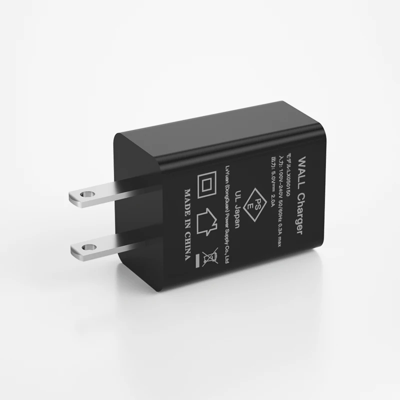 

Output Power Usb Phone Charger 220v AC Input with Circuit Protection & PSE Certification for Japan Market 10 Watt 5v 2a Charging, Black white