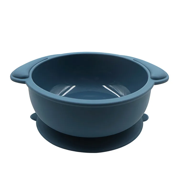 

0510 New children's silicone suction cup dinner bowl strong suction cartoon baby anti-fall supplementary food training, Many colors are available