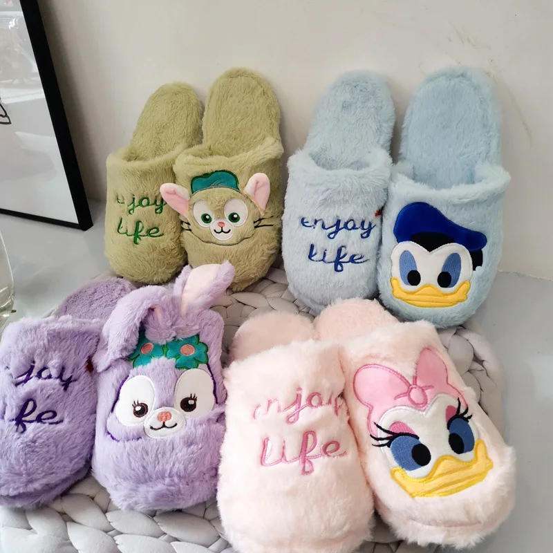 

Cartoon Plush Ballet Bunny Slippers Indoor Home Shoes Thick-soled Warm Winter Cotton Slippers