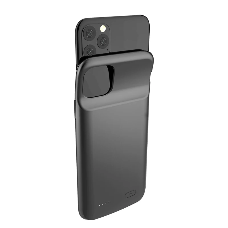 

Full Cover Soft TPU 6.5 inch 5000mAh Portable Rechargeable Led Battery Charger Case-black for iphone 11 pro max, Balck