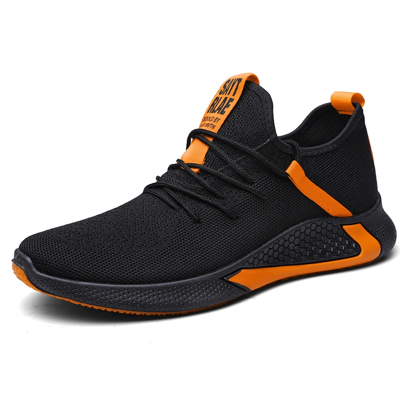 

new breed good looking double sole flyknit men sport shoes for daily wear, Optional