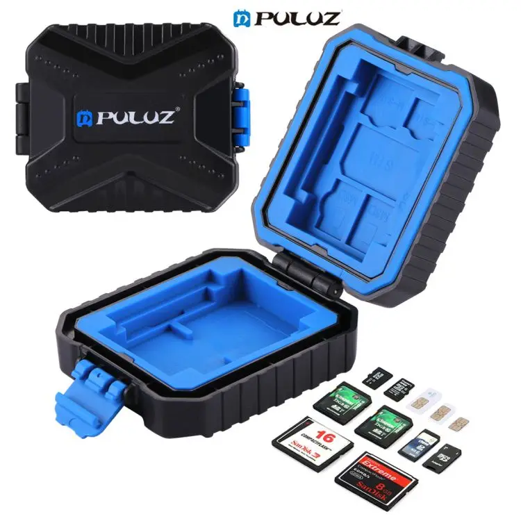 

Factory Own Brand PULUZ 11 in 1 Memory Card Case for 3 SIM 2 XQD 2 CF 2 TF 2 SD Card Storage Case Box