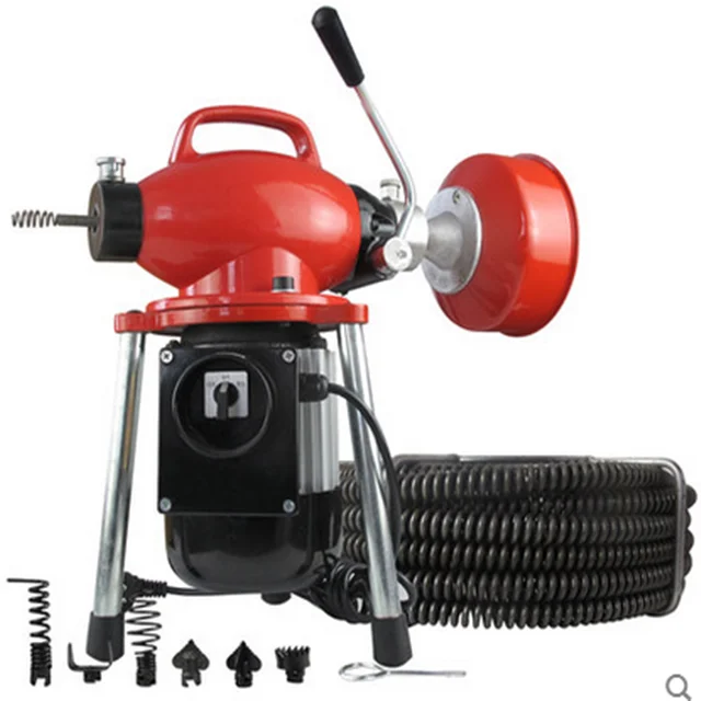 

75 pipe drain cleaning machine 4'' unclogging Cleaner, Yellow/ red