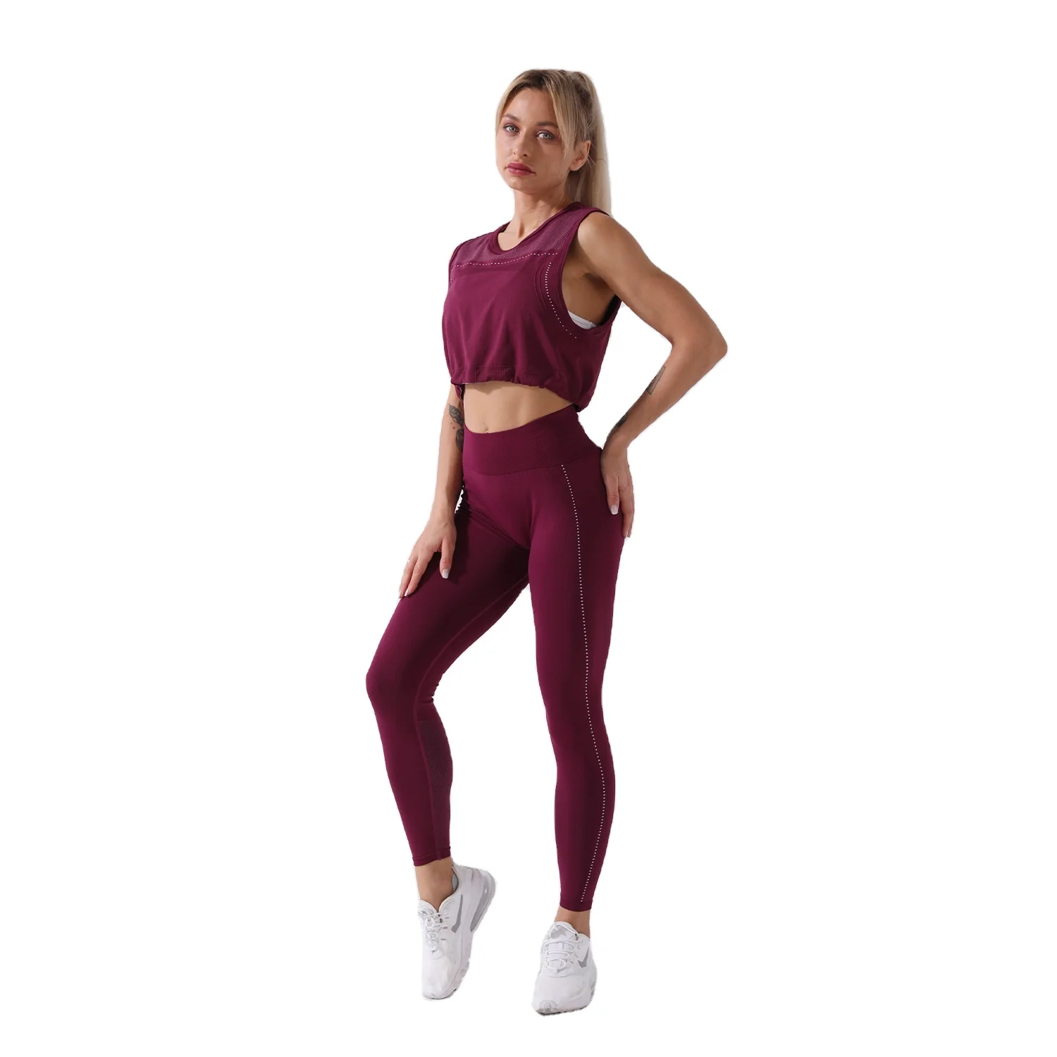 

Women Yoga active wear sets sport gymwear suppliers cheap formal adult gym jumpsuit, As pics