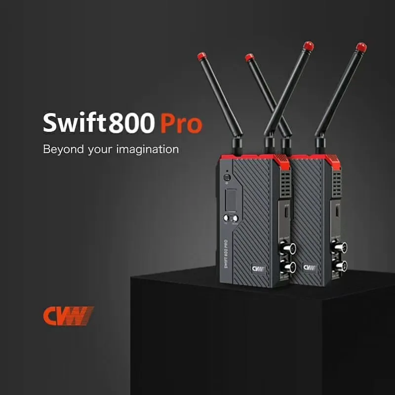 

CVW SWIFT 800 Pro 800ft Wireless Video Transmission System HD image Wireless Transmitter Receiver Support Monitor