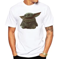 

TEEHUB New Men's Fashion The Mandalorian Child Baby Yoda Design T-Shirt Short Sleeve Cool Tops Hipster Tee