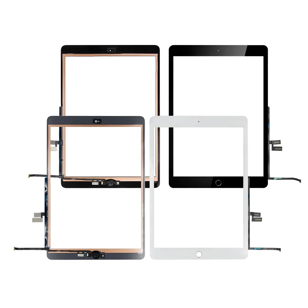 

10.2" For Apple iPad 7 10.2 7th Gen 2019 Outer Glass A2197 A2198 A2200 A2232 For iPad7 LCD Touch Digitizer With Buttons, Black