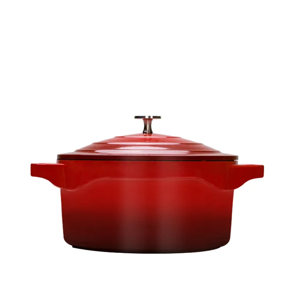 

Durable die Casting Aluminum non stick coating PFOA free casserole cooking pots, Red
