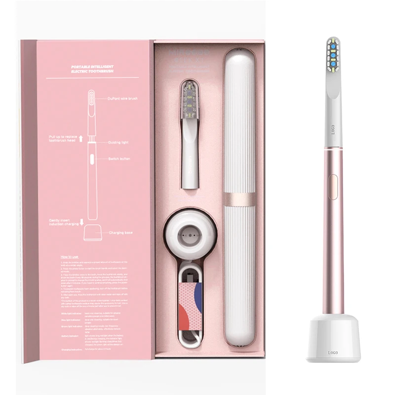 

LULA Dropshipping Products 2022 Rose Gold Toothbrush Wireless Rechargeable Sonic Electric Toothbrush