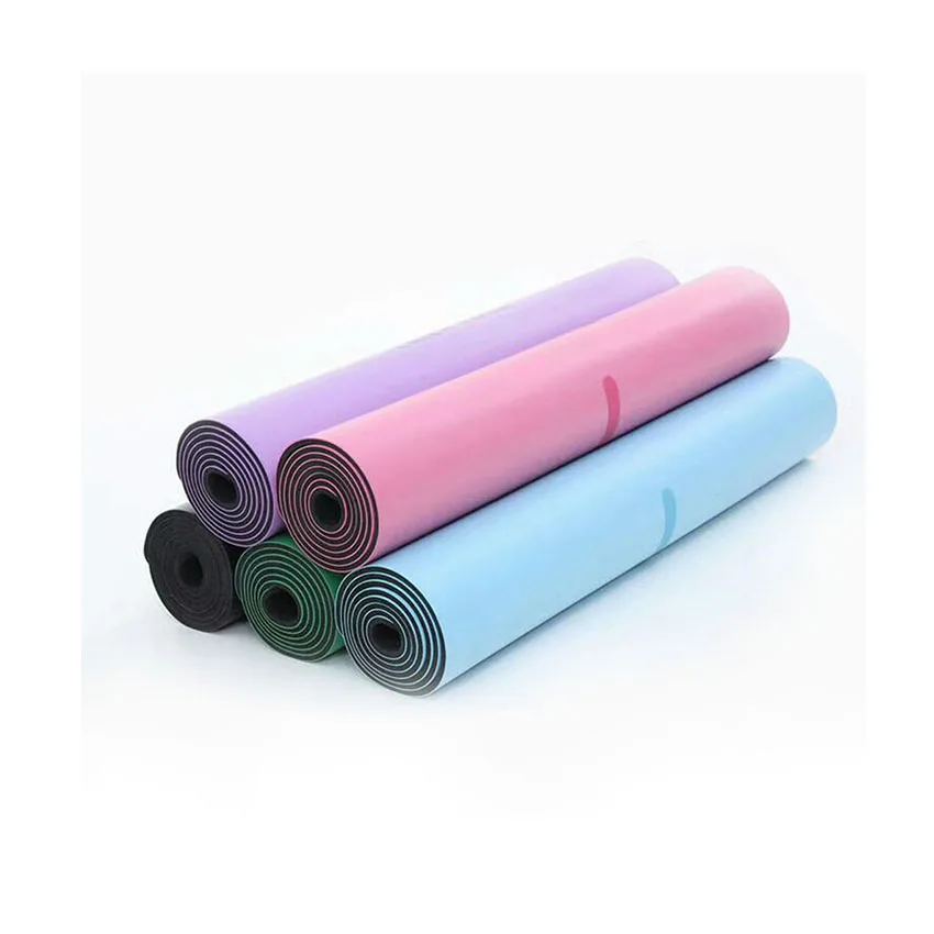

Custom Designed Eco-friendly Natural Rubber PU Yoga Mats Wholesale, Gray/black/green/blue/purple/pink