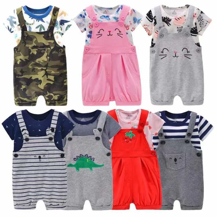 

hot sale baby girl summer short sleeve t-shirts with pants