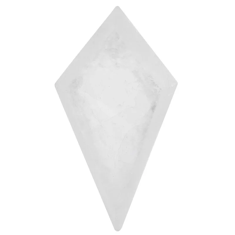 

Wholesale Natural Slim Rhombus White Gypsum Selenite Slice Plate Crystal Mini
