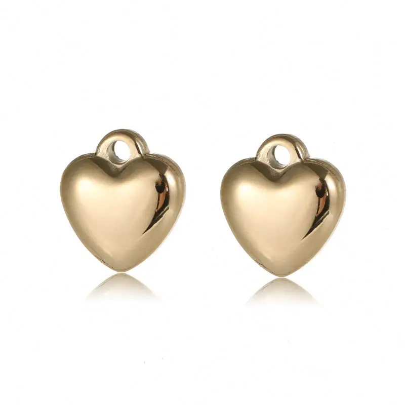 

Gold-plated stainless steel delicate small heart earrings necklace accessories female fashion simple accessories
