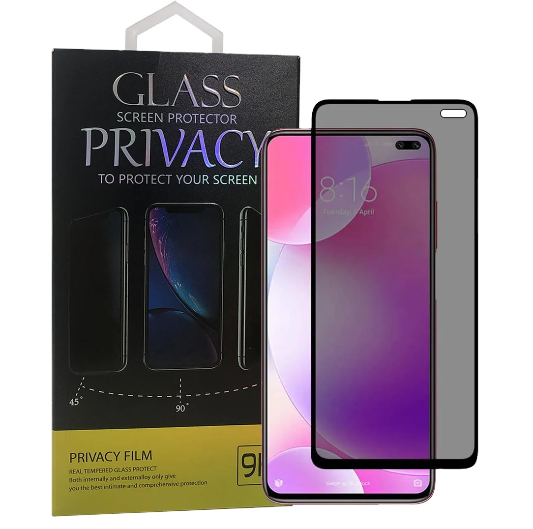 

Anti Spy tempered privacy screen protector for Xiaomi Poco X3 NFC M2 F2 Pro X2 extra privacy screen protector