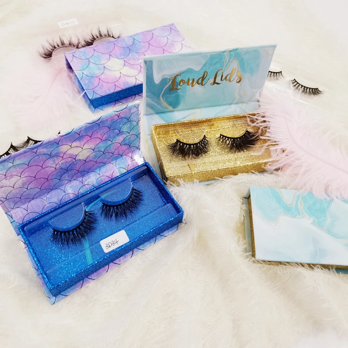 

2021 hot 3d mink eyelashes private label eyelash box