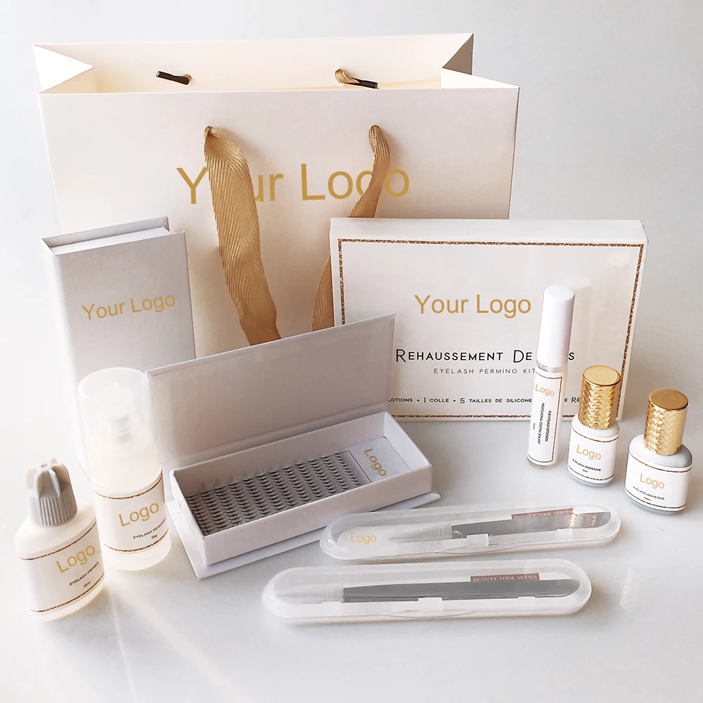 

Private Label Lashes Lift Kit Makeup Bag Starter Lash Tool Kits Professional lashkit set Training Eyelash Extension Kit