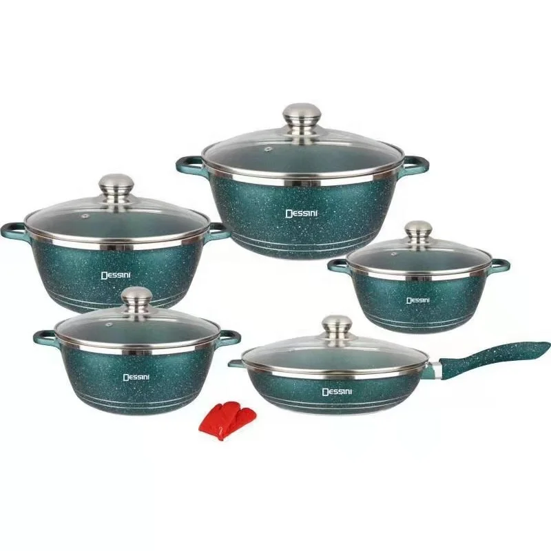 

Wholesale high quality family kitchen custom cooking non stick enamel cast iron cookware set