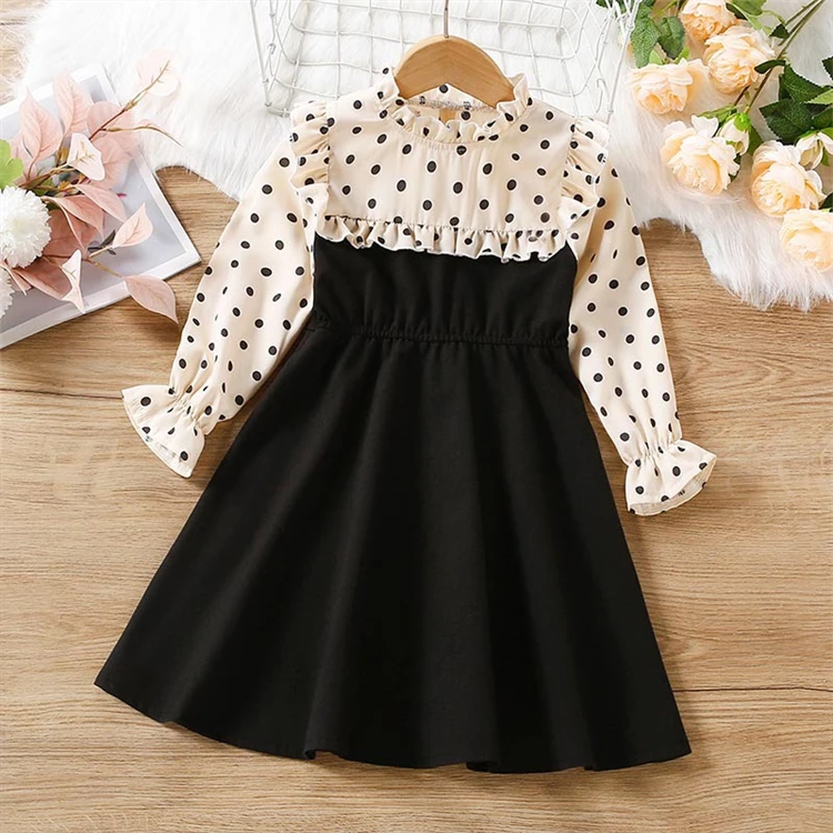 

lady girls dress 2-8 years kids dresses long sleeve children dress