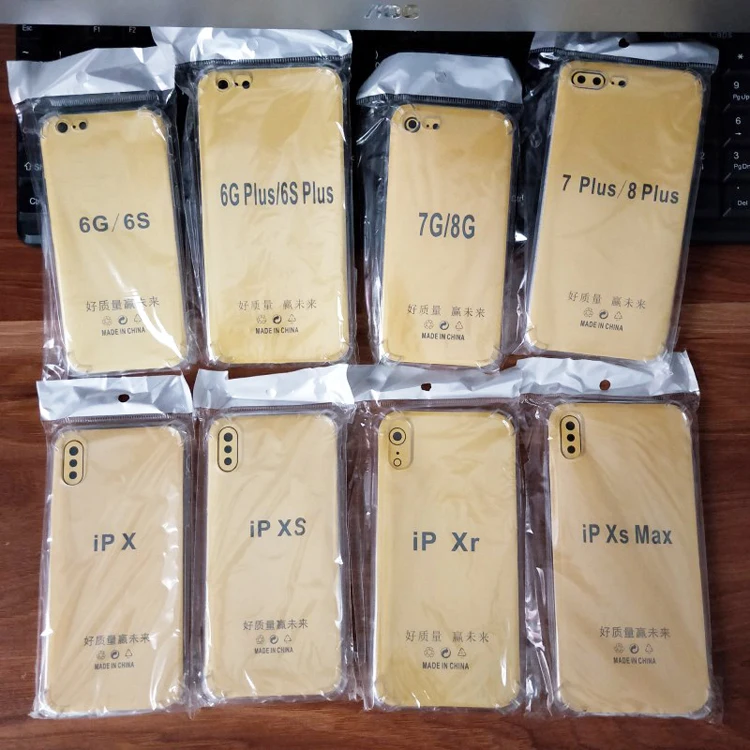 

Phone Case High Clear OEM Custom 1mm airbag shockproof transparent TPU Mobile Phone Back Cover for Iphone 4 4G 4S