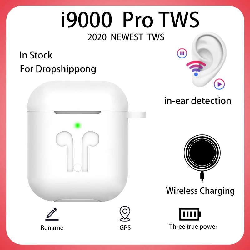 
i9000 TWS Original 1:1 Bluetooth 5.0 Wireless Earphones Airoha 1536U in ear Detection Smart Sensor TWS i9000 