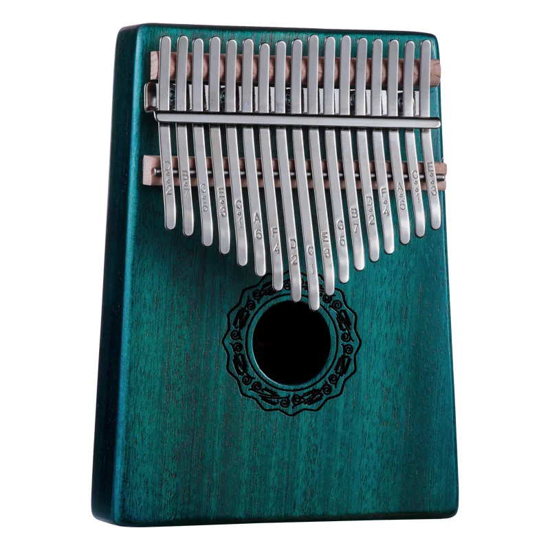 

Color Painted Thumb Piano 17 Key Kalimba Mahogany Body, Natural