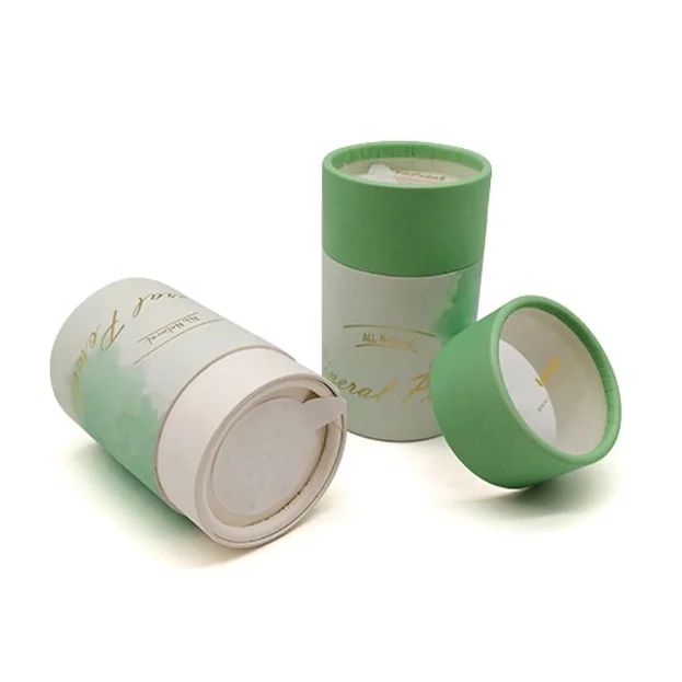 
Custom Printing Eco Powder Packaging Round Cardboard Canister Empty Paper Tube With Top Shaker 