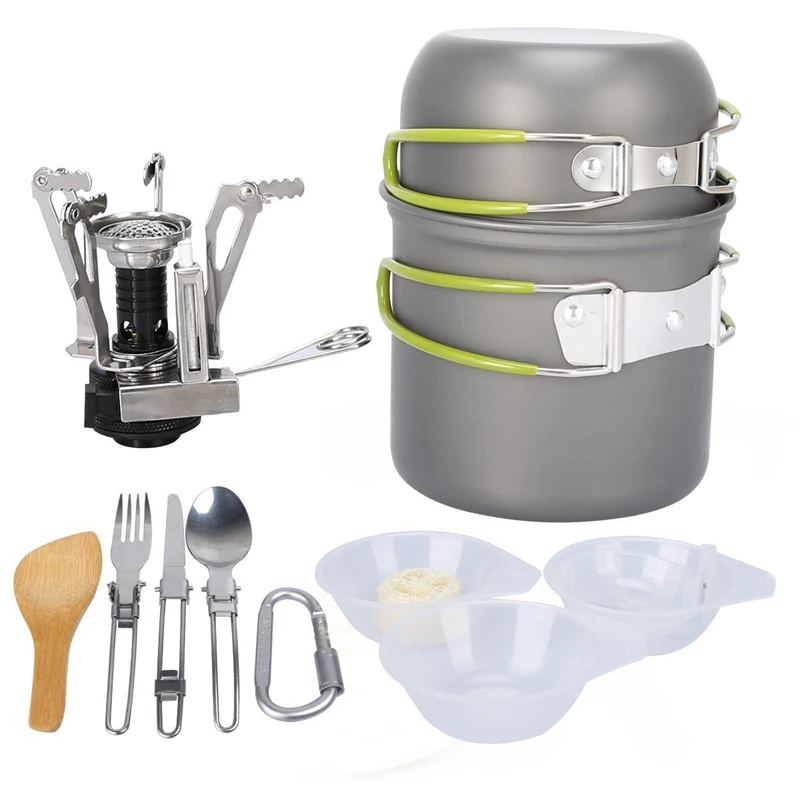 

Aluminium Camping Pot Set Hiking Backpacking Cookware Outdoor Camping Cooking Cookware Set