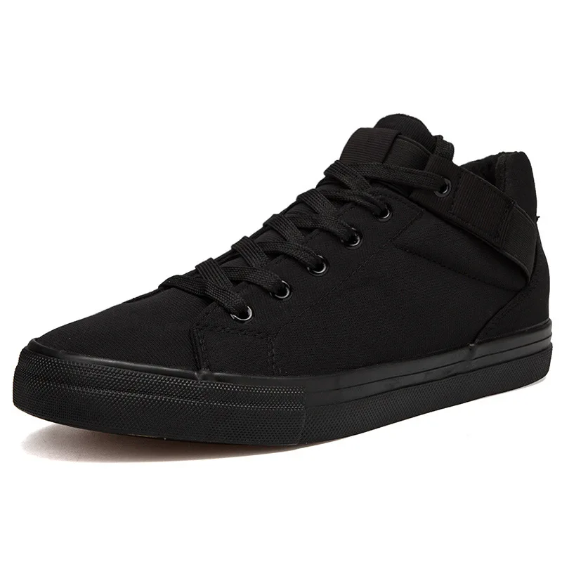 

sh11062a Wholesale Fashion Cool Street Sneakers Breathable Men's Casual Classic Black White Canvas Shoes 2021