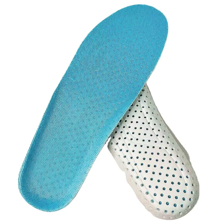 

EVA air small round hole children running shock absorb insole, White/blue