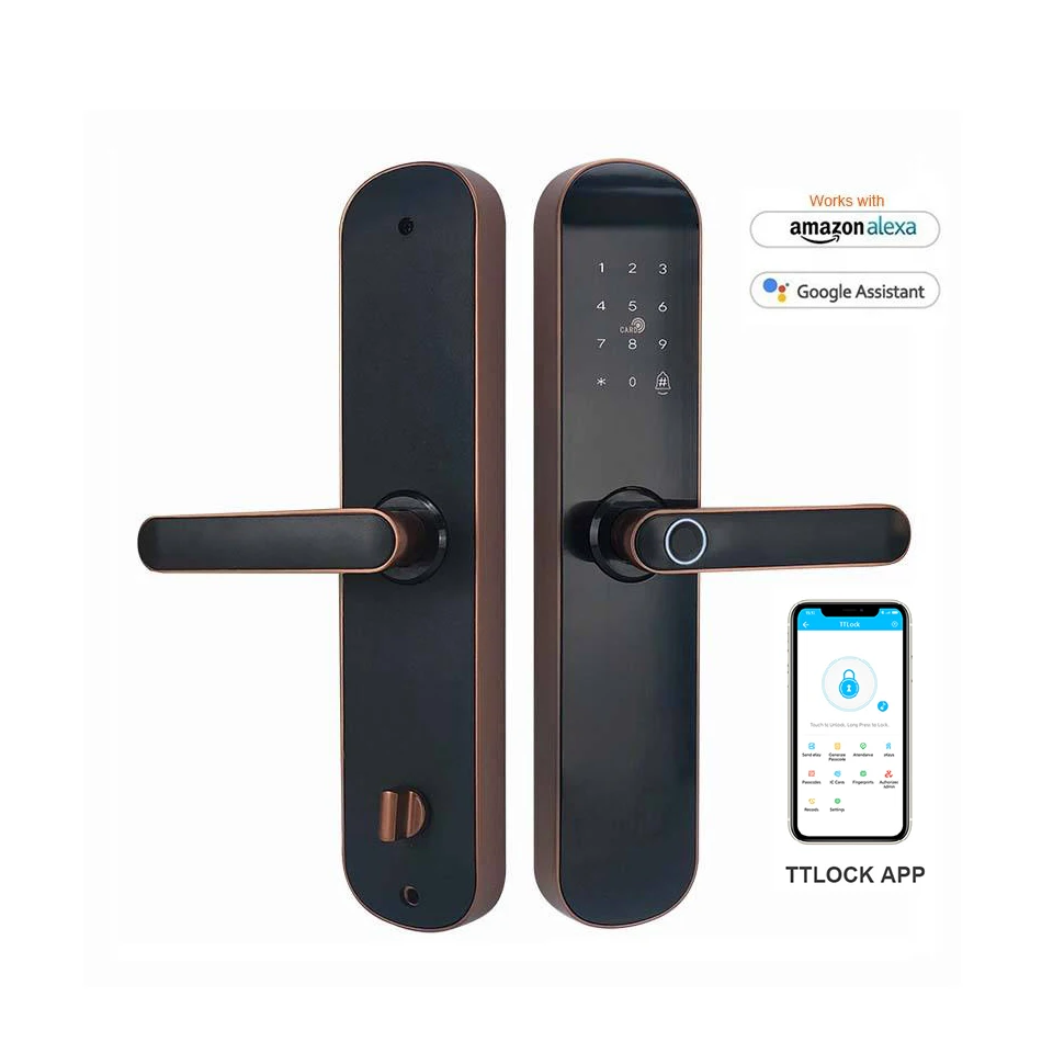 

Waterproof TTlock App Smart Locks with Mortise 6068 Electronic Door Lock Security Digital Fingerprint Lock