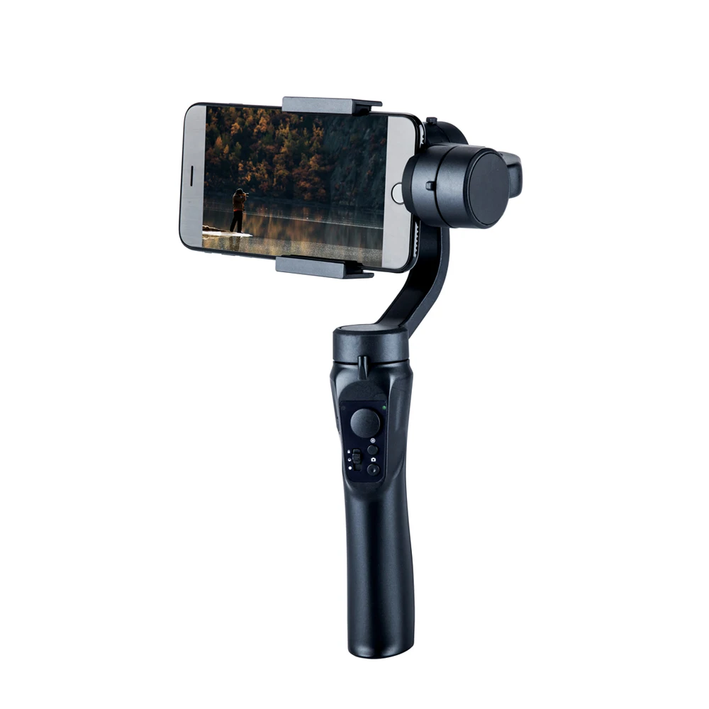 

3 Axis Foldable Selfie Video Gimbal Handheld Stabilizer Gimbal for iPhone Smartphone Action Camera, Black