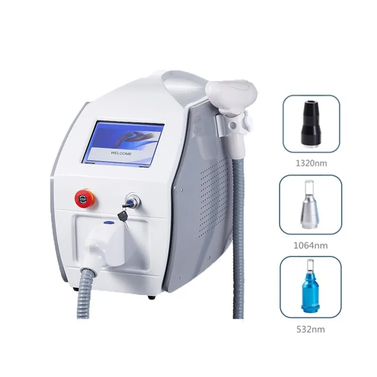 

Professional Q Switch Nd Yag Laser Tattoo Removal Machine with 3Tips