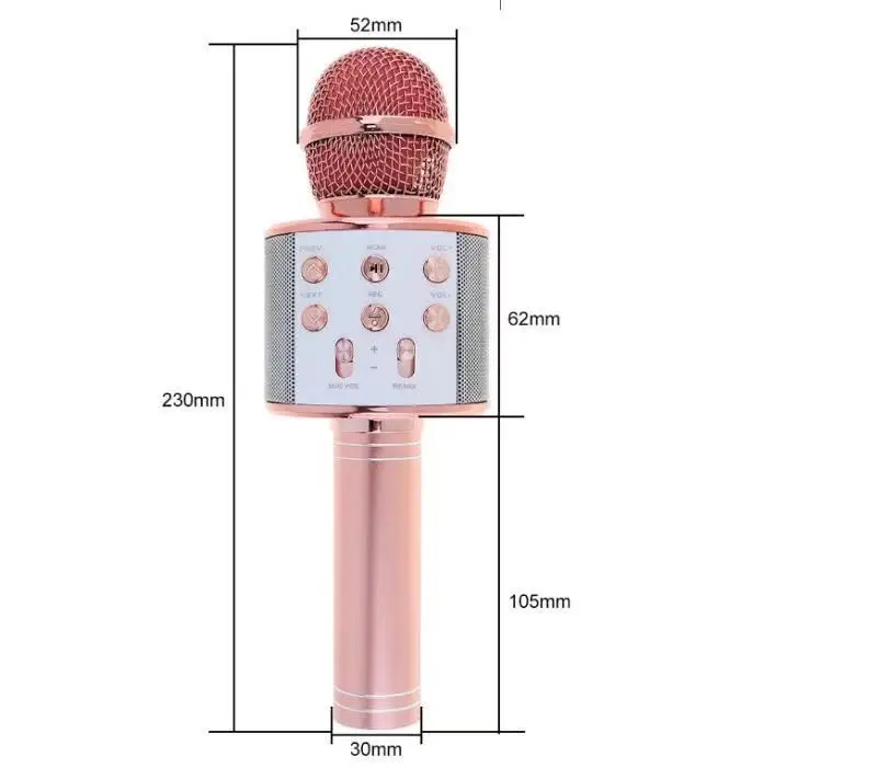 Wireless Kids Karaoke Microphone with Speaker, Portable Handheld Karaoke Player for Home Party KTV Music Singing Playing