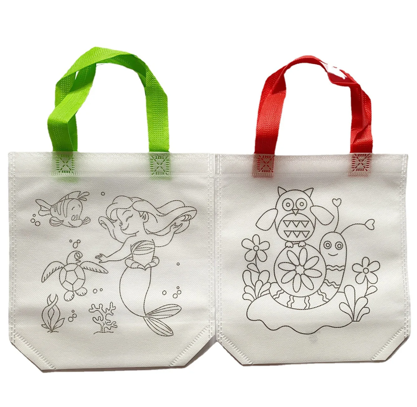 

New Design Reusable Coloring Kids Art Crafts Eco Friendly Diy Non-Woven Bag